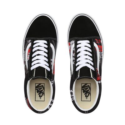 Vans Packing Tape Old Skool - Kadın Spor Ayakkabı (Siyah Kırmızı)